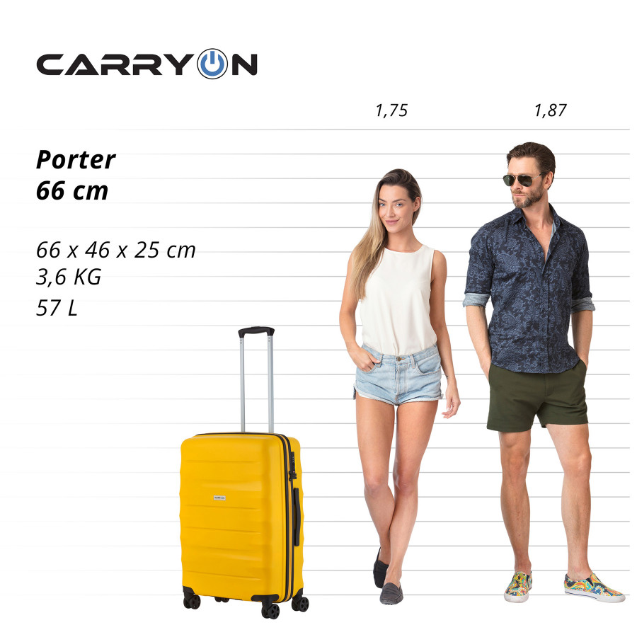 Валіза CarryOn Porter (M) Yellow (502457)