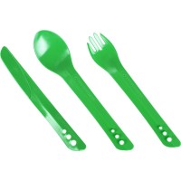 Lifeventure виделка, ложка, ніж Ellipse Cutlery green