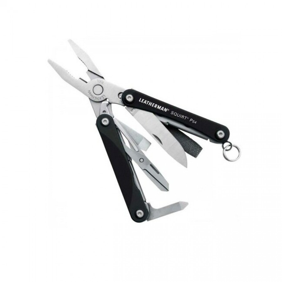 Мультитул LEATHERMAN Squirt PS4 BLACK, картонна коробка