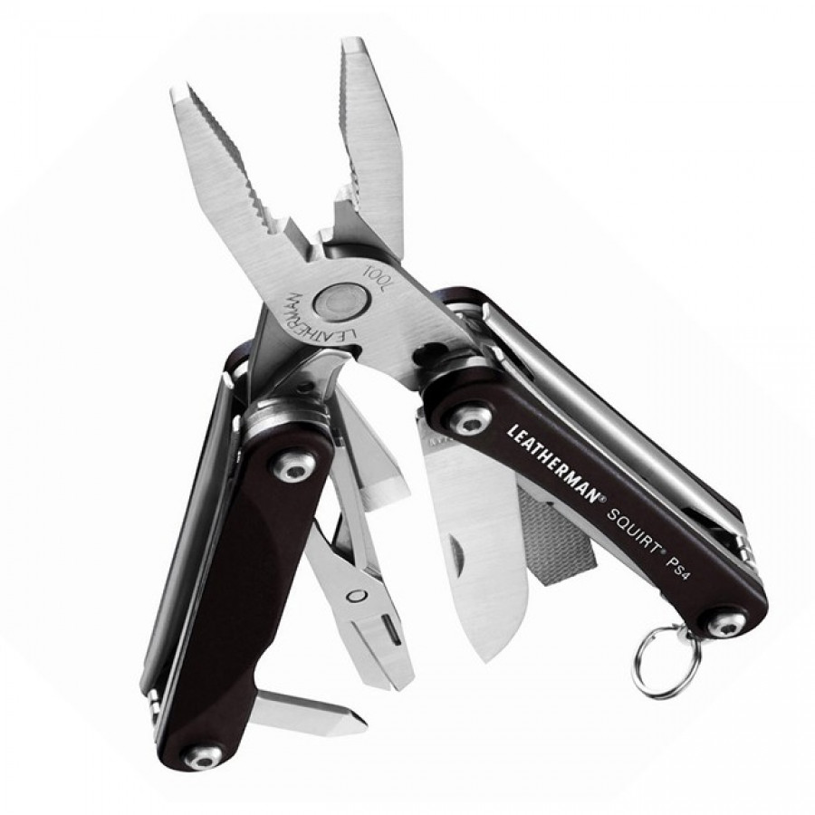 Мультитул LEATHERMAN Squirt PS4 BLACK, картонна коробка