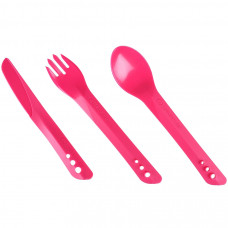 Lifeventure виделка, ложка, ніж Ellipse Cutlery pink