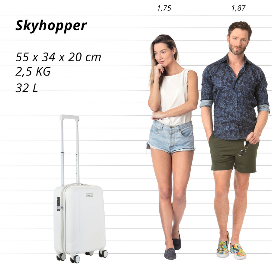 Валіза CarryOn Skyhopper (S) White (502422)