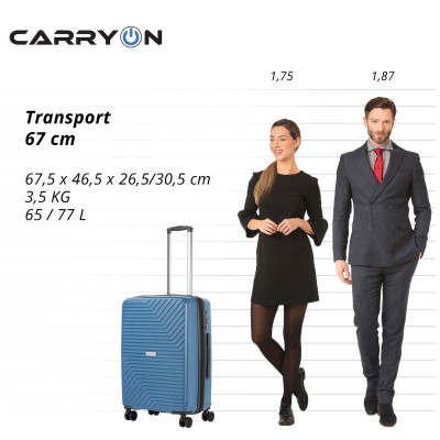 Валіза CarryOn Transport (M) Blue Jeans (502408)