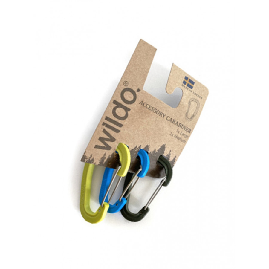 Набір карабінів WILDO Carabiner Set, Lime, Light blue, Olive