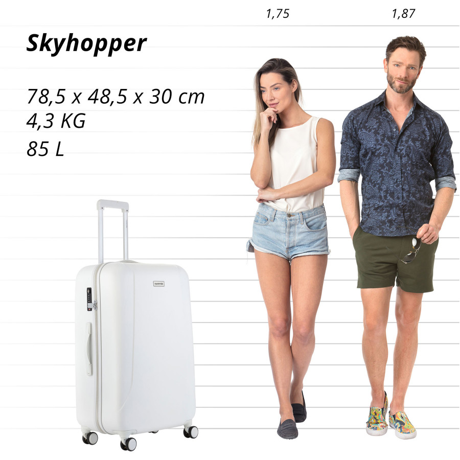 Валіза CarryOn Skyhopper (L) White (502424)