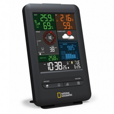 Метеостанція National Geographic Weather Center 5-in-1 256 colour Black (9080500)