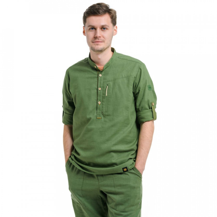 Сорочка чоловіча Turbat Madeira Hemp Mns bronze green - M - зелений