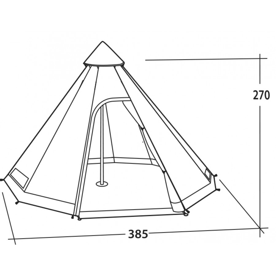 Намет восьмимісний Easy Camp Moonlight Tipi Grey (120381)