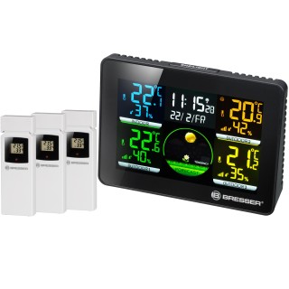 Метеостанція Bresser Quadro NLX Black з 3 датчиками (7000023)