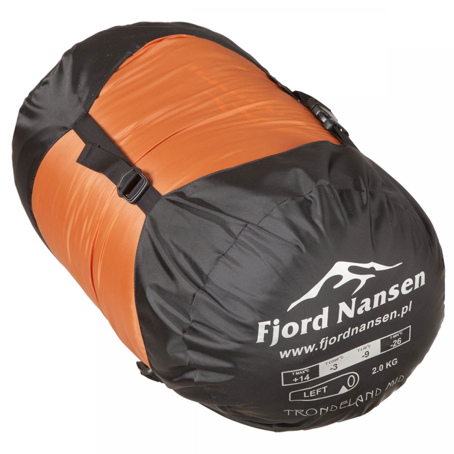 Спальний мішок Fjord Nansen TRONDELAND MID SBS (-3/-9°С), 178 см - Left Zip, orange