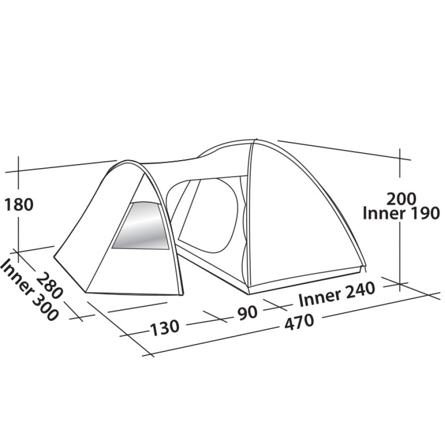 Намет п'ятимісний Easy Camp Eclipse 500 Rustic Green (120387)