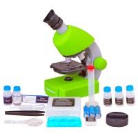 Мікроскоп Bresser Junior 40x-640x Green з набором для дослідів і адаптером для смартфона (8851300B4K000)