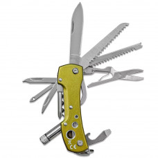 Munkees 2581 брелок-мультиінструмент Pocket Knife Led green