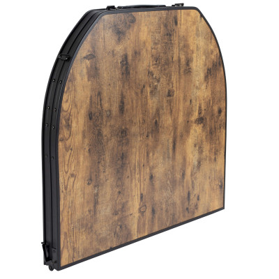 Стіл Bo-Camp Woodbine Oval 150x80 cm Black/Wood look (1404230)