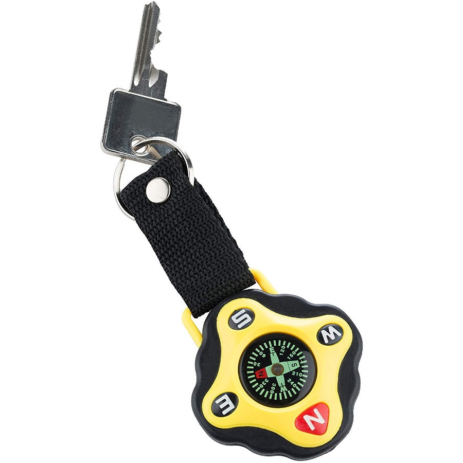 Munkees 3155 брелок-компас Key Fod Compass black-yellow