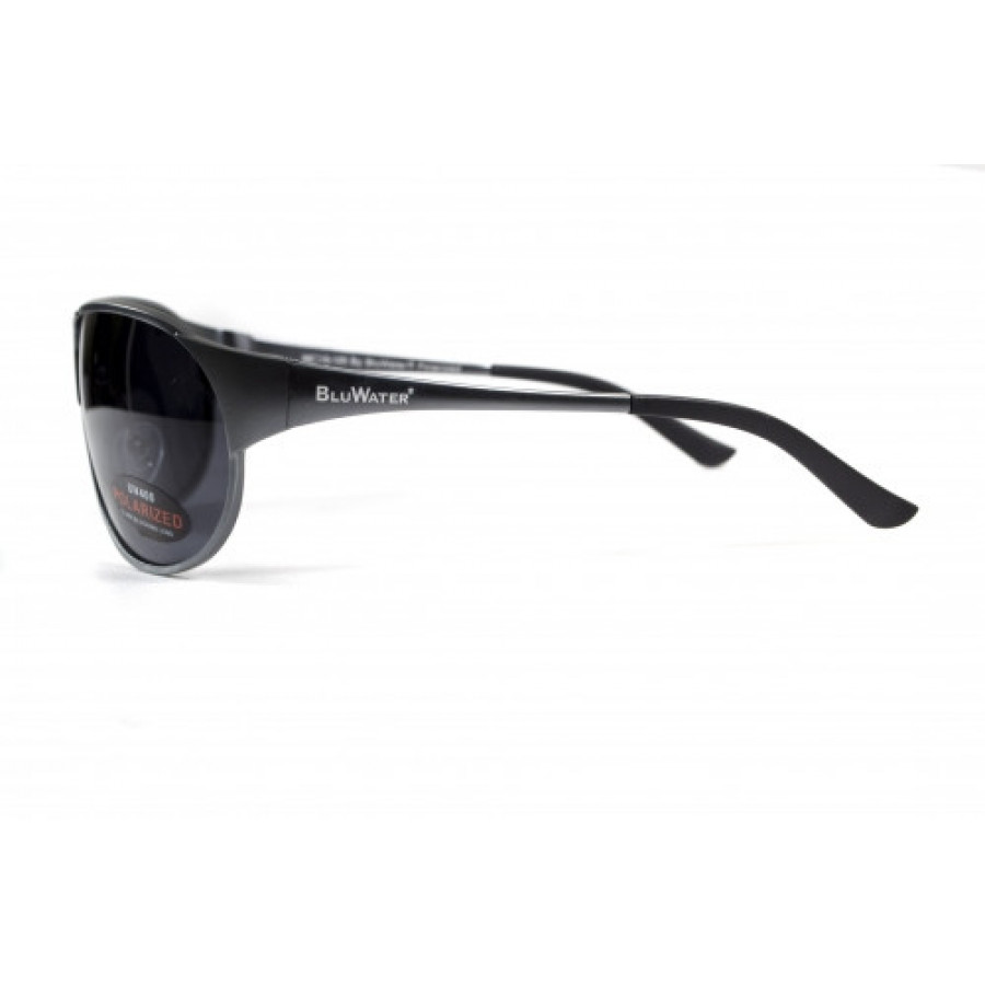 Окуляри поляризаційні BluWater Alumination-3 Gun Metal Polarized (gray) чорні в темній оправі