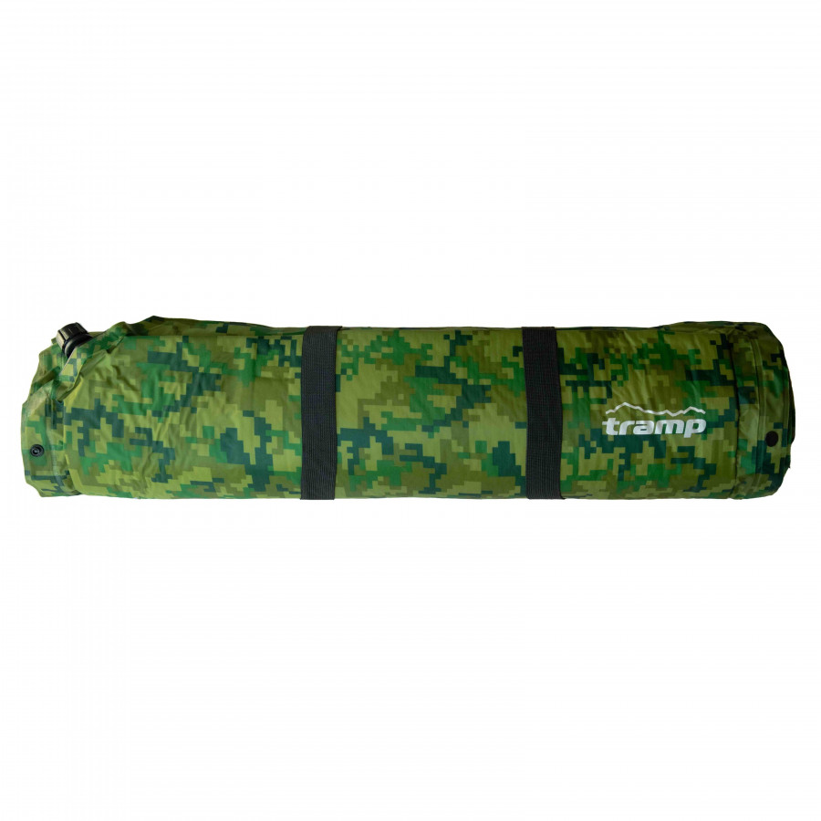 Килимок самонадувний Tramp з можливістю зістібання camo 185х65х5 UTRI-007