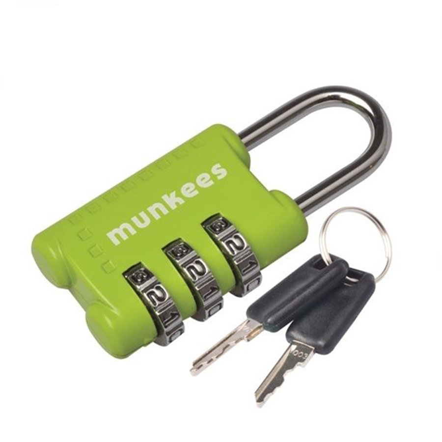 Munkees 3604 брелок-замок Combi Lock 1 lime