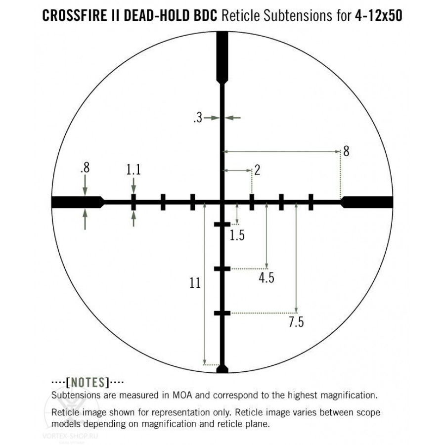 Приціл оптичний Vortex Crossfire II 4-12x50 AO BDC (CF2-31023)