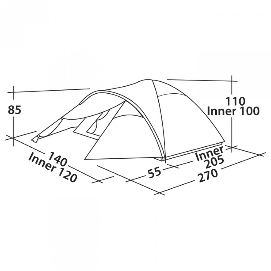 Намет двомісний Easy Camp Quasar 200 Rustic Green (120394)