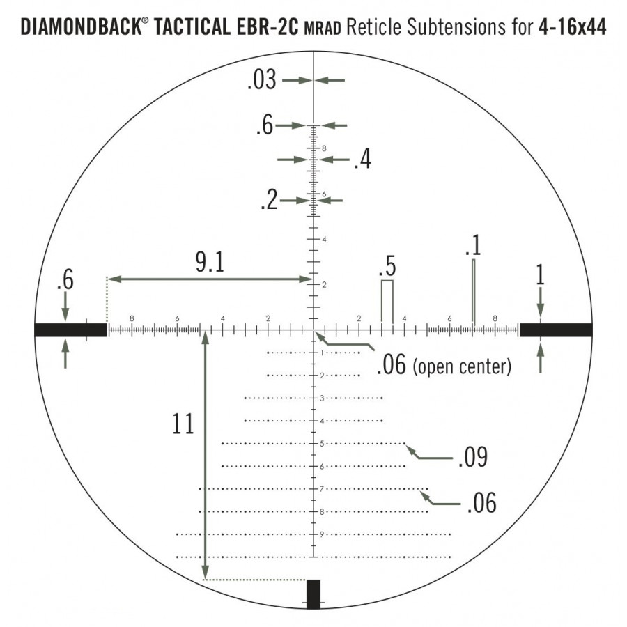 Приціл оптичний Vortex Diamondback Tactical FFP 4-16x44 EBR-2C MRAD (DBK-10027)