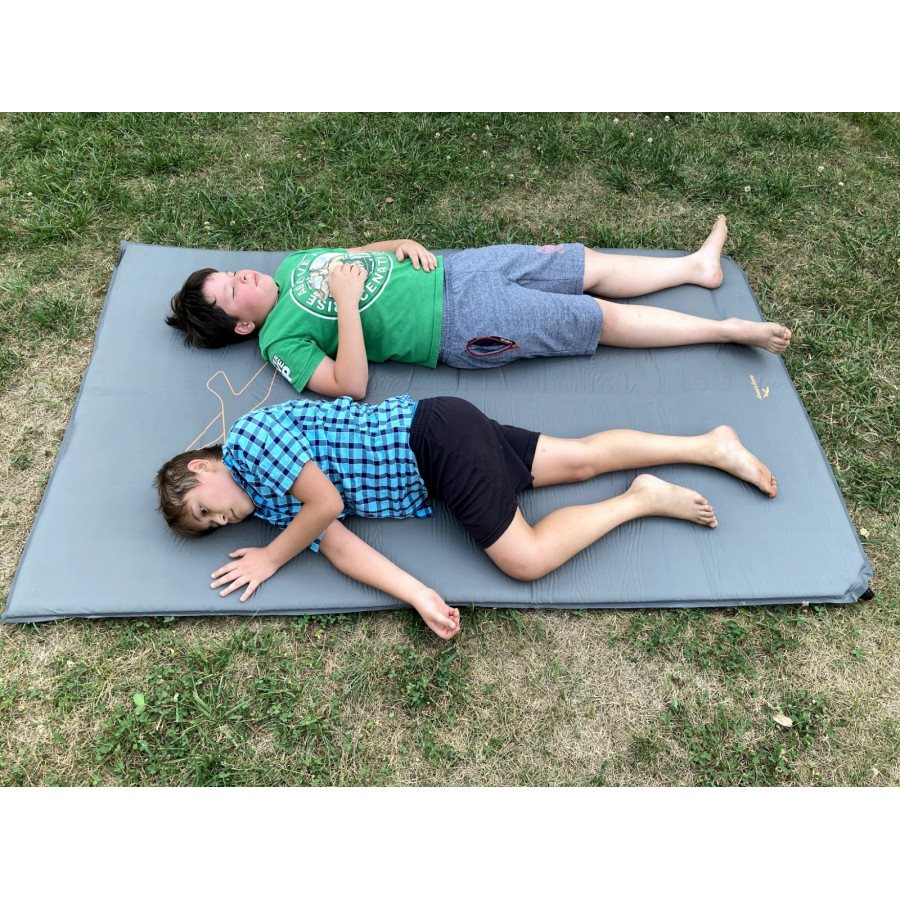 Килимок самонадувний Easy Camp Self-inflating Siesta Mat Double 5 cm Grey (300058)