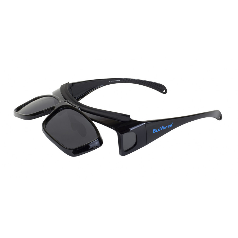 Окуляри поляризаційні BluWater Flip-IT Polarized (gray) чорні