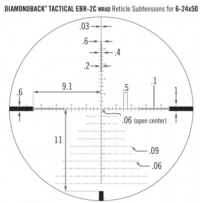 Приціл оптичний Vortex Diamondback Tactical FFP 6-24x50 EBR-2C MRAD (DBK-10029)