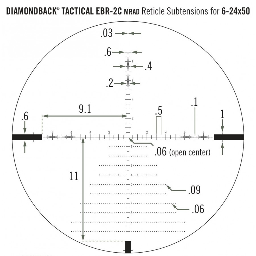 Приціл оптичний Vortex Diamondback Tactical FFP 6-24x50 EBR-2C MRAD (DBK-10029)