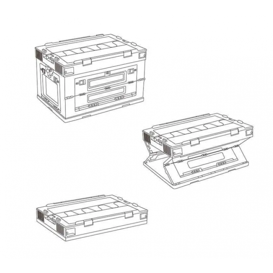 Складний контейнер Naturehike PP box NH20SJ036 50 л, сірий