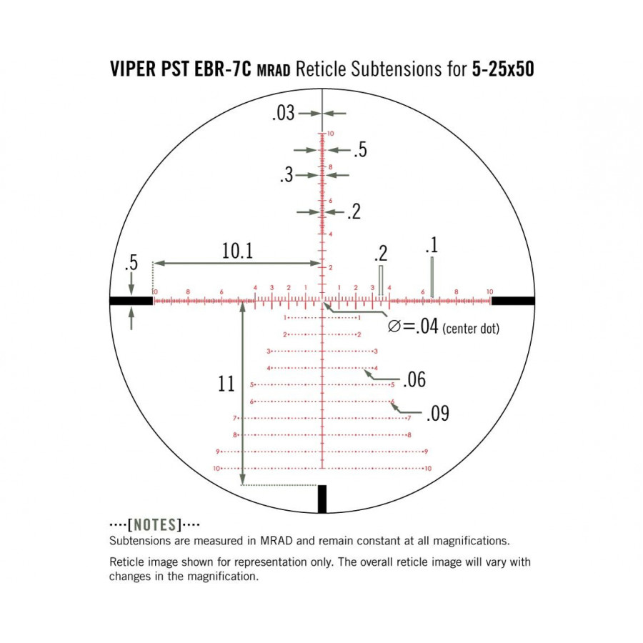 Приціл оптичний Vortex Viper PST Gen II 5-25x50 FFP EBR-7C MRAD (PST-5259)