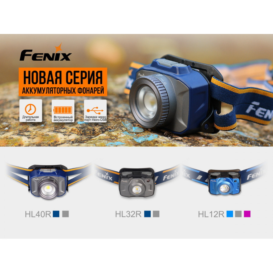 Ліхтар налобний Fenix HL40R Cree XP-LHIV2 LED - blue