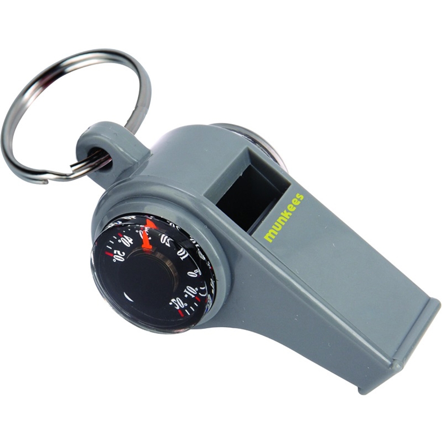 Munkees 3339 брелок-свисток 3 Function Whistle grey