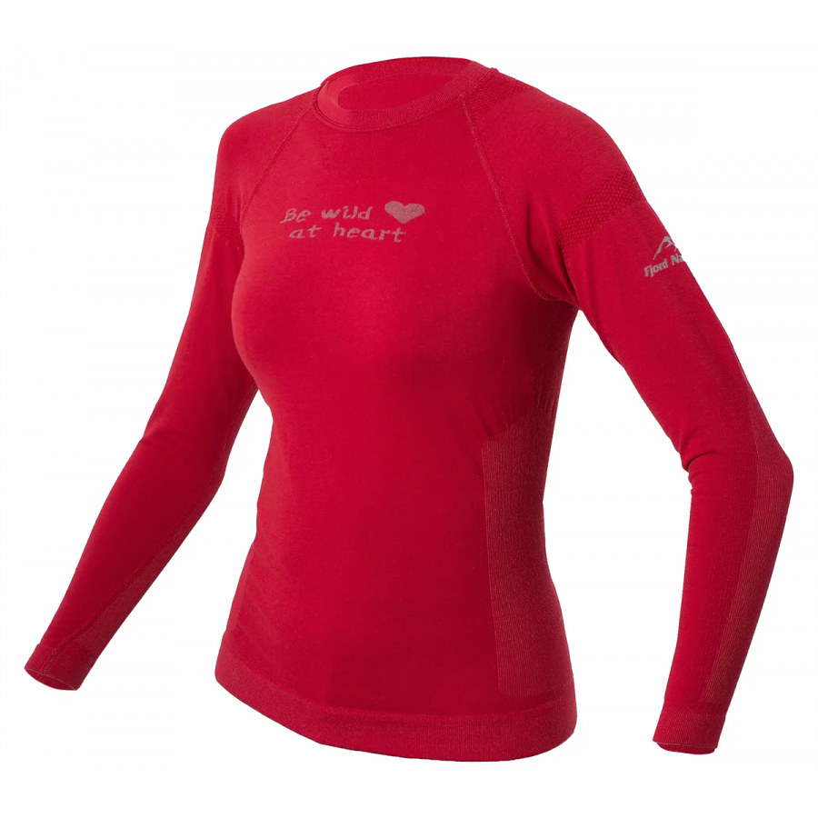 Термофутболка жіноча з довгим рукавом Fjord Nansen MERINO LONGSLEEVE WOMEN, S/M, red