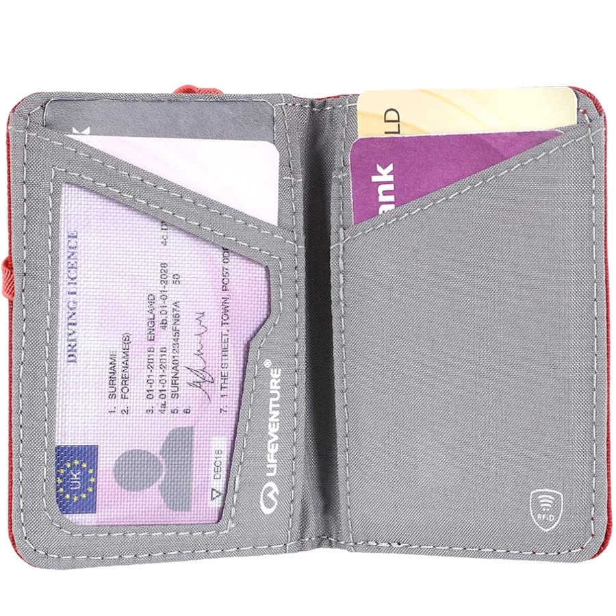 Lifeventure гаманець Recycled RFID Card Wallet raspberry