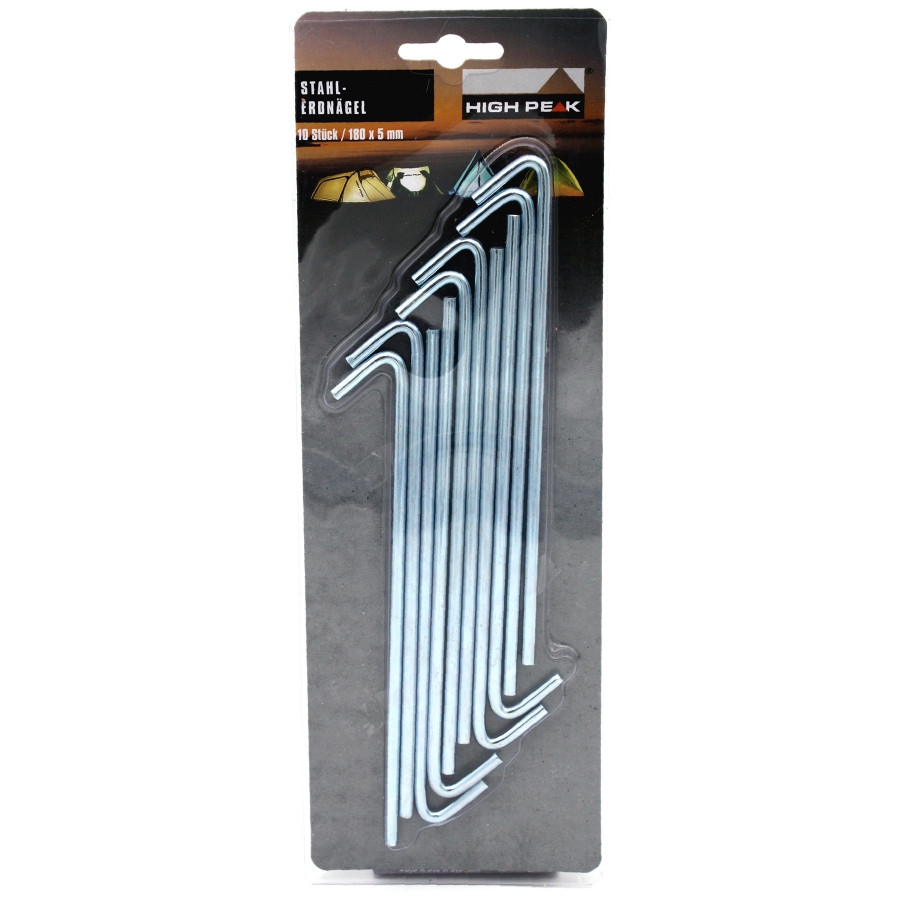 Кілки High Peak Steel Pin Peg 18 см 10 шт. Silver (42207)