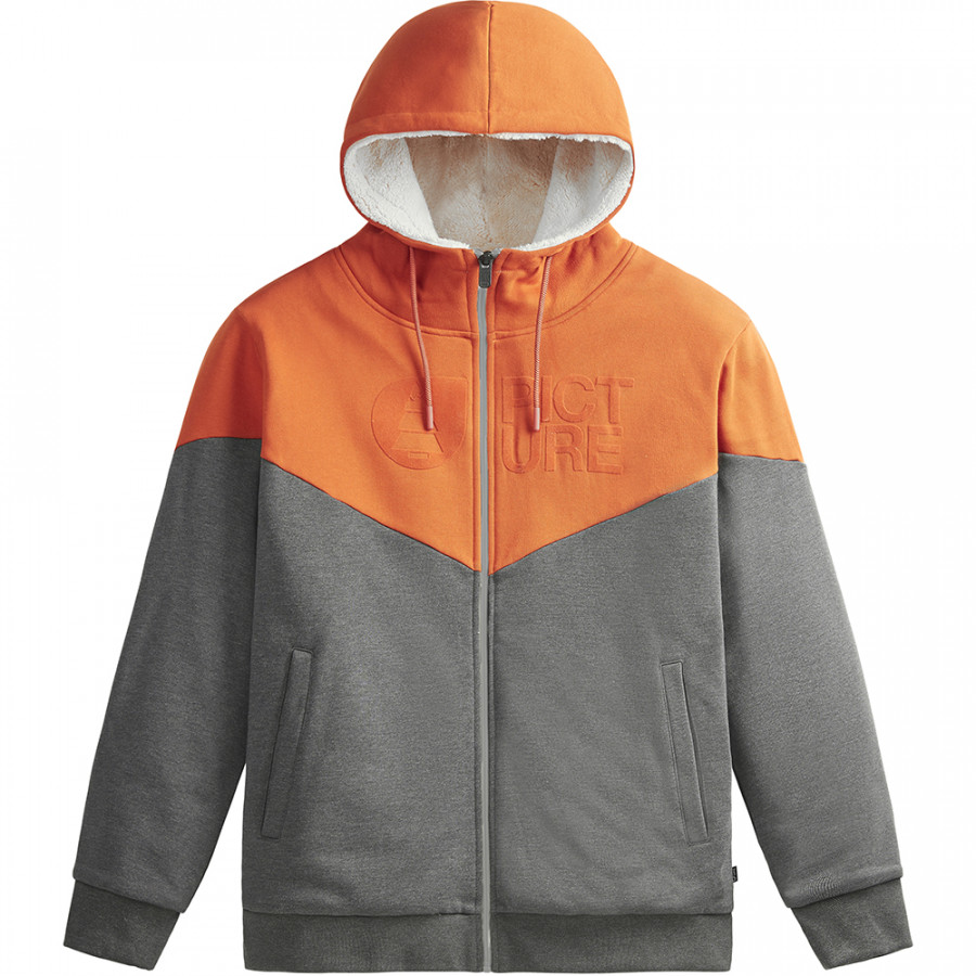 Picture Organic толстовка Basement Plush Hoody red clay-dark grey XXL