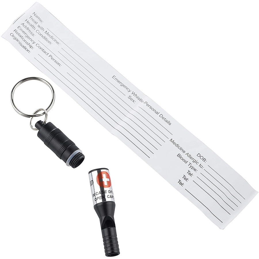 Munkees 3385 брелок-свисток Emergency Whistle black