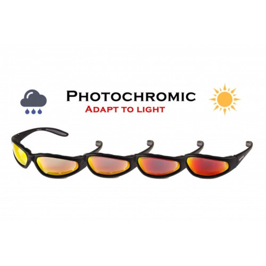 Окуляри фотохромні (захисні) Global Vision Hercules-1 PLUS Photochromic (G-Tech™ red) Anti-Fog, фотохромні дзеркальні червоні