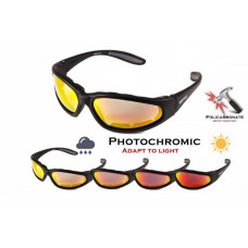 Окуляри фотохромні (захисні) Global Vision Hercules-1 PLUS Photochromic (G-Tech™ red) Anti-Fog, фотохромні дзеркальні червоні