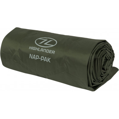 Килимок надувний Highlander Nap-Pak Inflatable Sleeping Mat 5 cm Olive (AIR071)