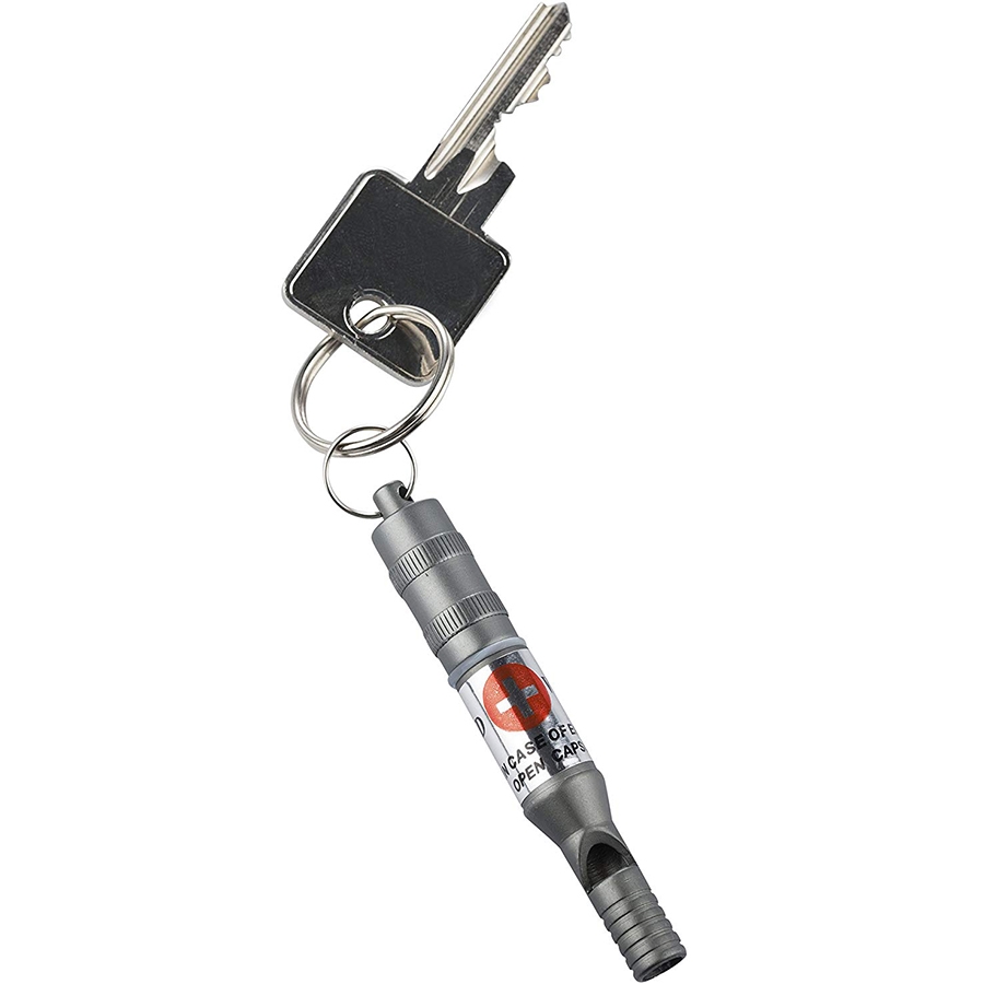 Munkees 3385 брелок-свисток Emergency Whistle grey