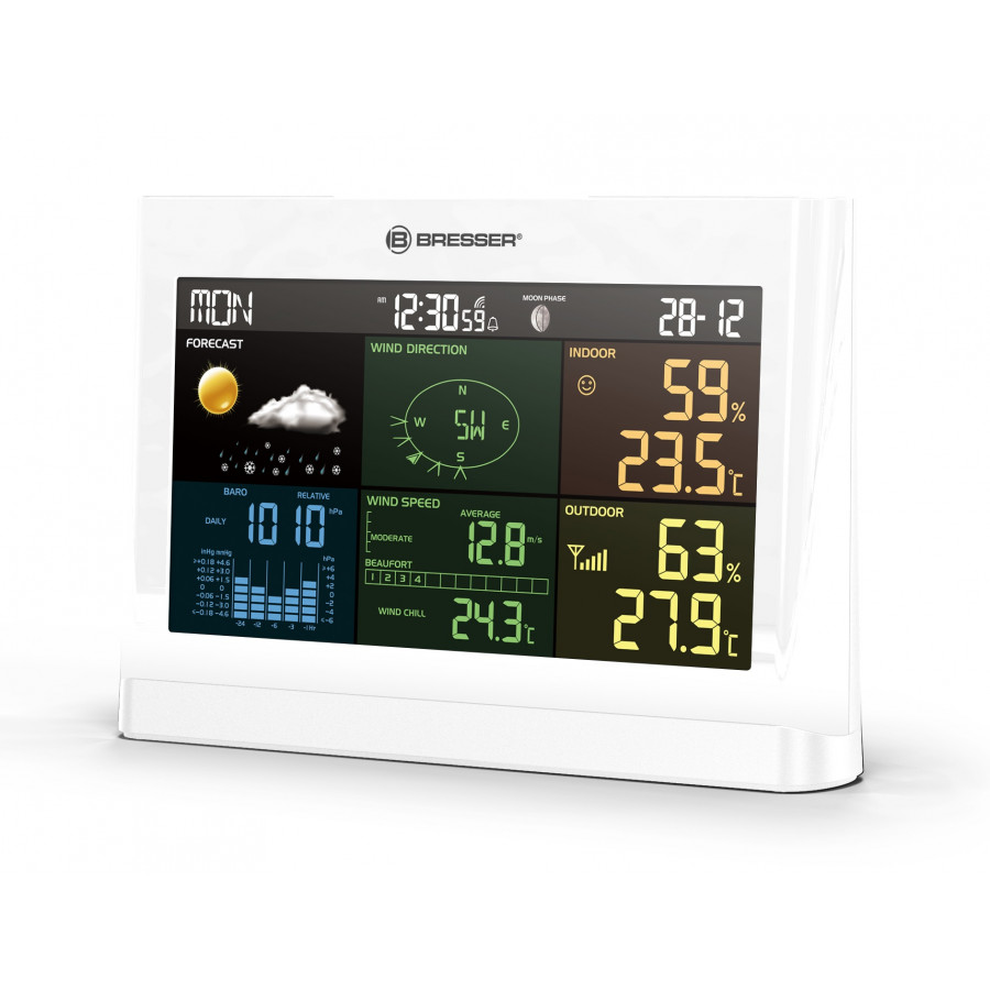 Метеостанція Bresser 5-in-1 Comfort Weather Center White (7002550GYE000)