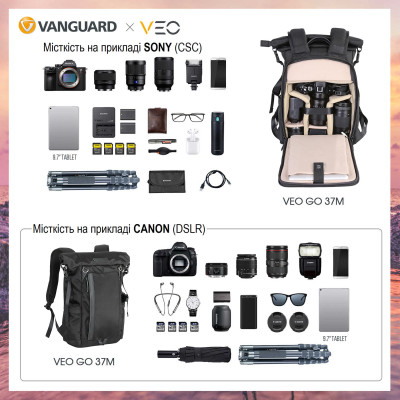 Рюкзак Vanguard VEO GO 37M Black (VEO GO 37M BK)