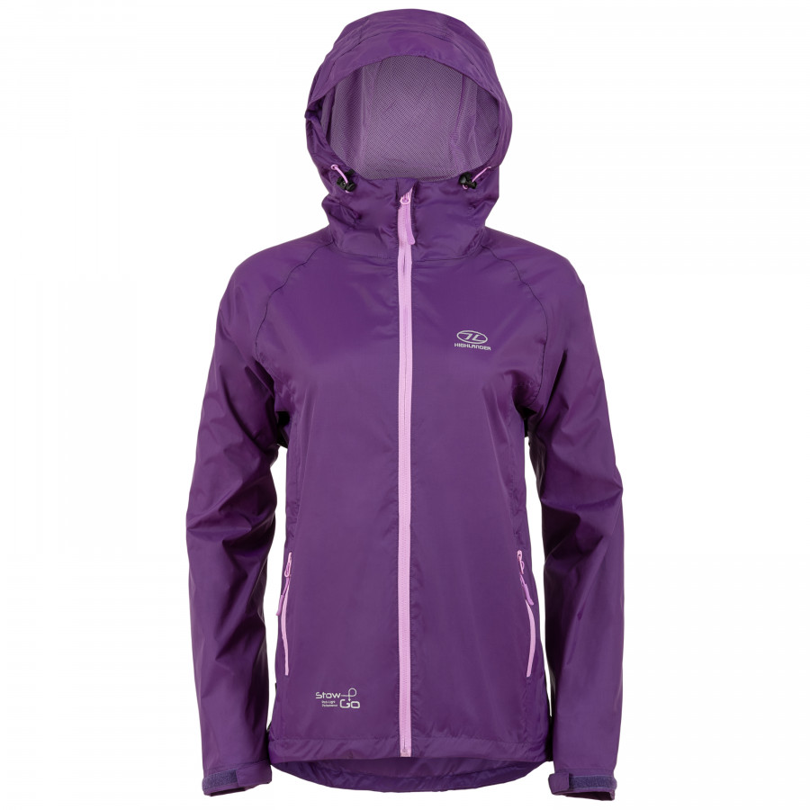 Вітрівка жіноча Highlander Stow & Go Pack Away Rain Jacket 6000 mm Purple XL (JAC077L-PE-XL)