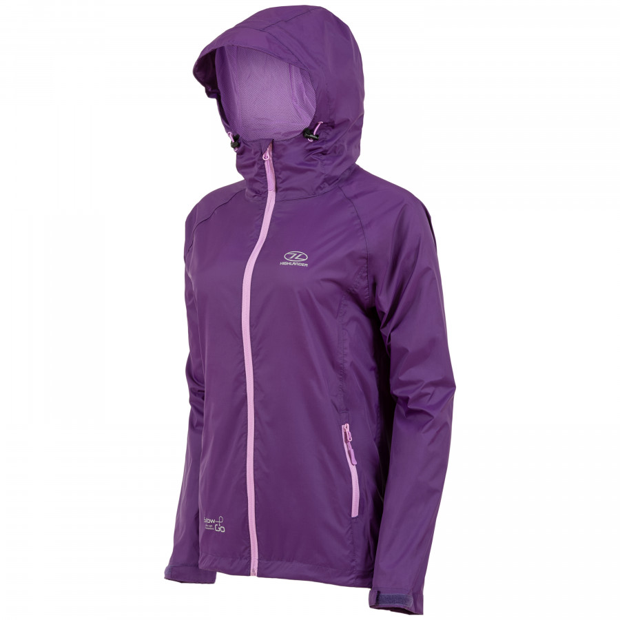 Вітрівка жіноча Highlander Stow & Go Pack Away Rain Jacket 6000 mm Purple XL (JAC077L-PE-XL)