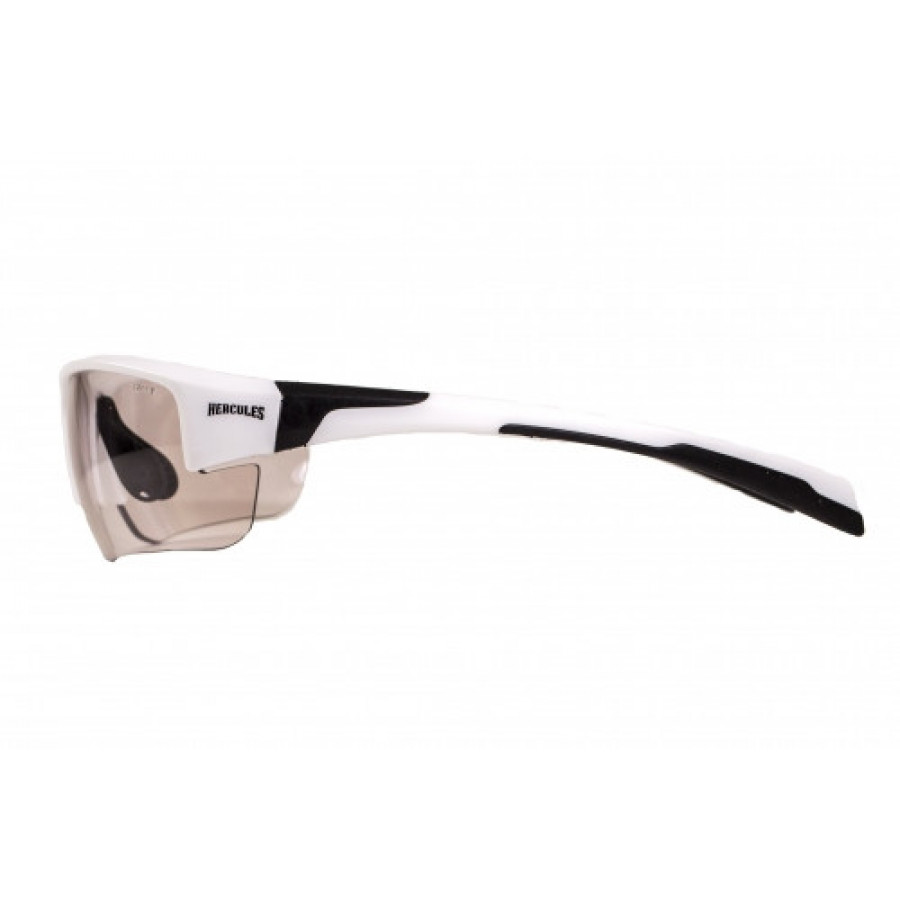 Окуляри фотохромні (захисні) Global Vision Hercules-7 White Photochromic (clear), фотохромні прозорі в білій оправі