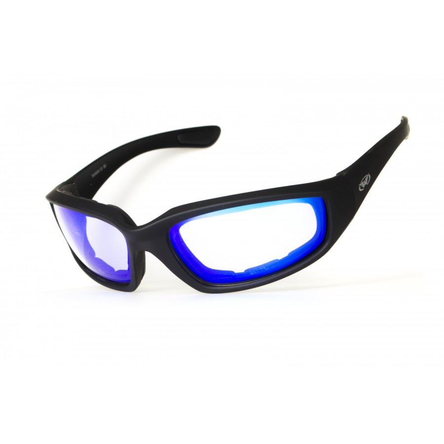 Окуляри фотохромні (захисні) Global Vision KickBack Photochromic (G-Tech™ blue) Anti Fog, фотохромні дзеркальні сині