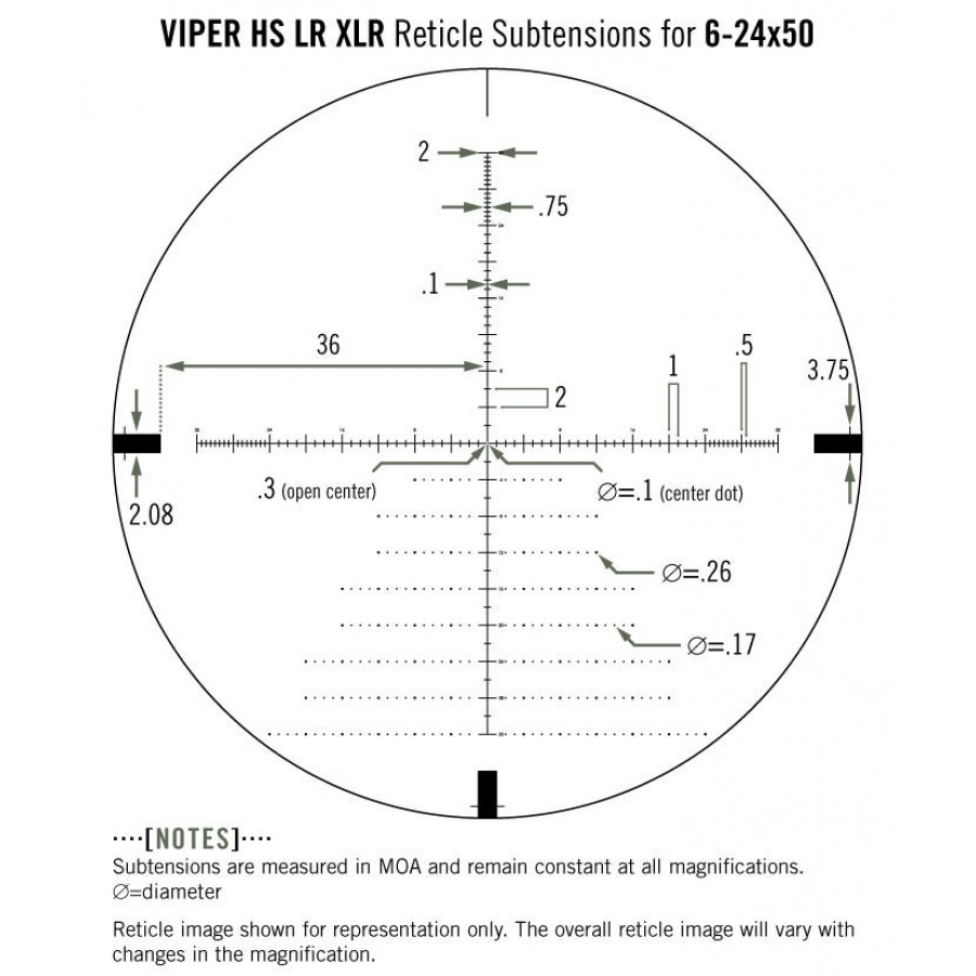 Приціл оптичний Vortex Viper HS LR 6-24x50 FFP XLR (MOA) (VHS-4315-LR)