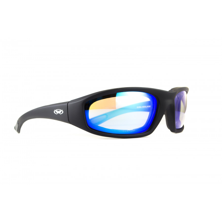 Окуляри фотохромні (захисні) Global Vision KickBack Photochromic (G-Tech™ blue) Anti Fog, фотохромні дзеркальні сині